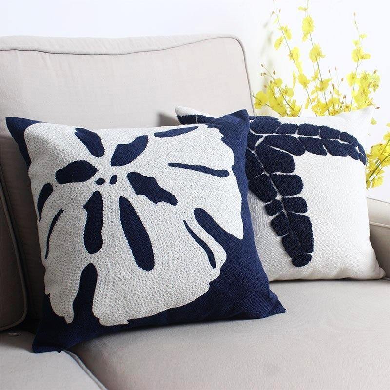 Embroidered Marine Cushions - Nordic Side - 