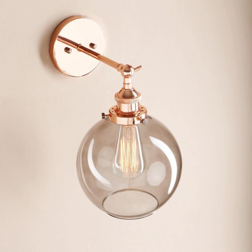 Antique Amber Glass Wall Light - Nordic Side - 