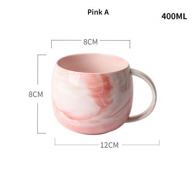 Marble Round Mug - Nordic Side - 