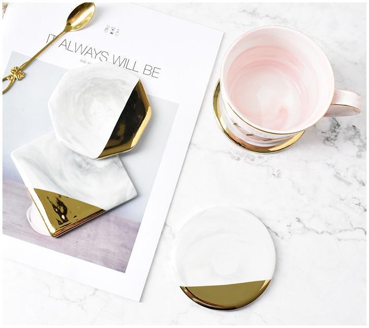 Ceramic Marble Coaster - Nordic Side - 