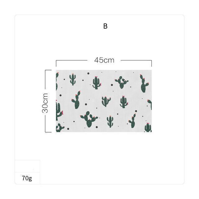 Abstract Palm Table Mat - Nordic Side - 