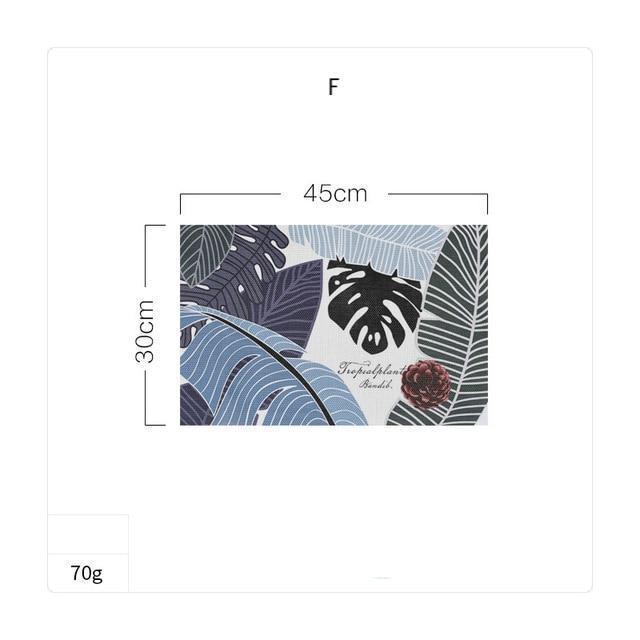 Abstract Palm Table Mat - Nordic Side - 