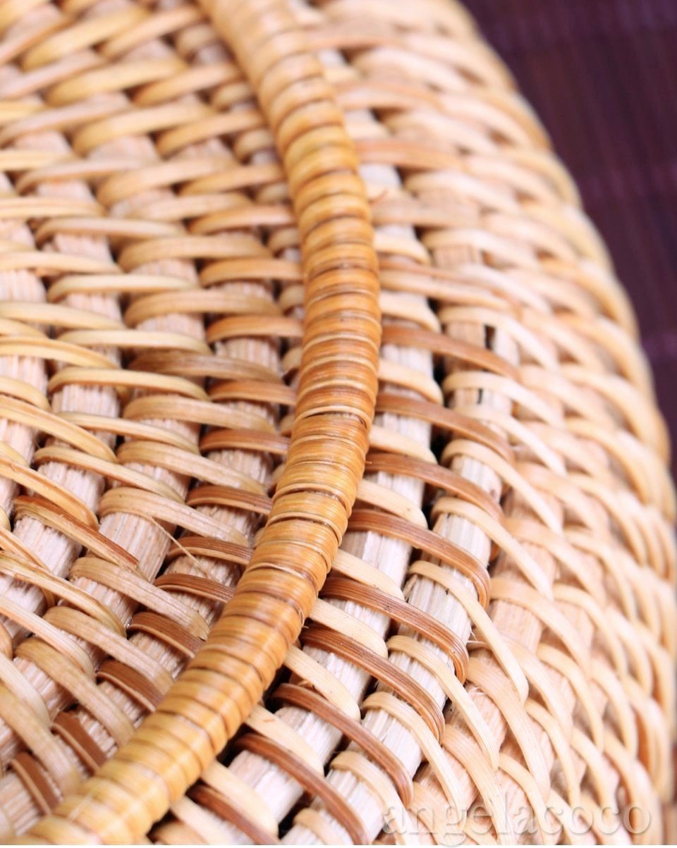 Handwoven Round Basket - Nordic Side - 