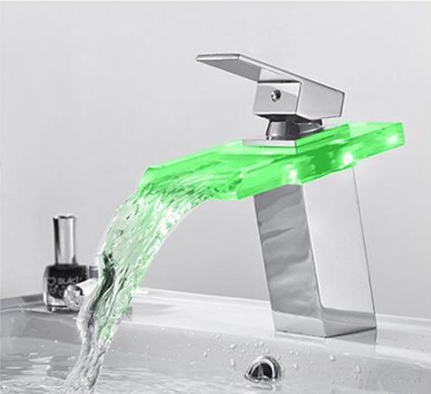 LED Temperature Color Changing Faucet - Nordic Side - 12-12, bathroom, bathroom-collection, bathroom-faucet, fab-faucets, faucet, feed-cl0-over-80-dollars, kitchen, kitchen-faucet, LED, moder