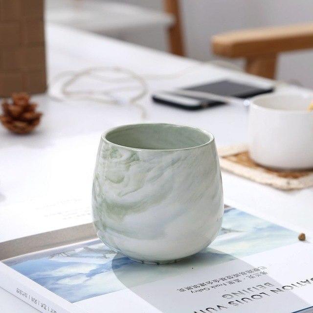 Marble Ceramic Pot - Nordic Side - 