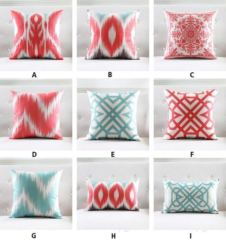 Vibrant Summer Red Cushions - Nordic Side - 