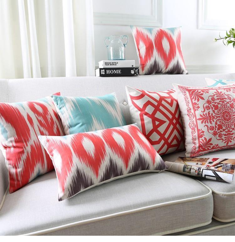 Vibrant Summer Red Cushions - Nordic Side - 