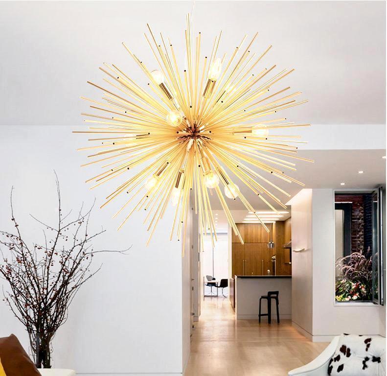 Radiation Sphere Gold Pendant Lights - Nordic Side - 