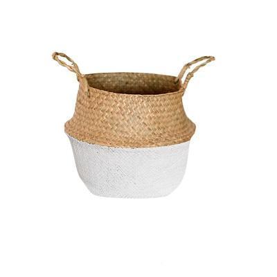 Foldable Woven Bamboo Storage Basket - Nordic Side - 11-23