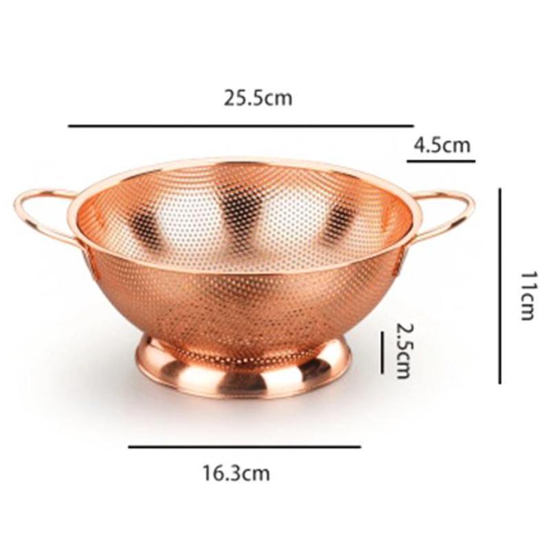 Rose Gold Round Deep Colander - Nordic Side - 