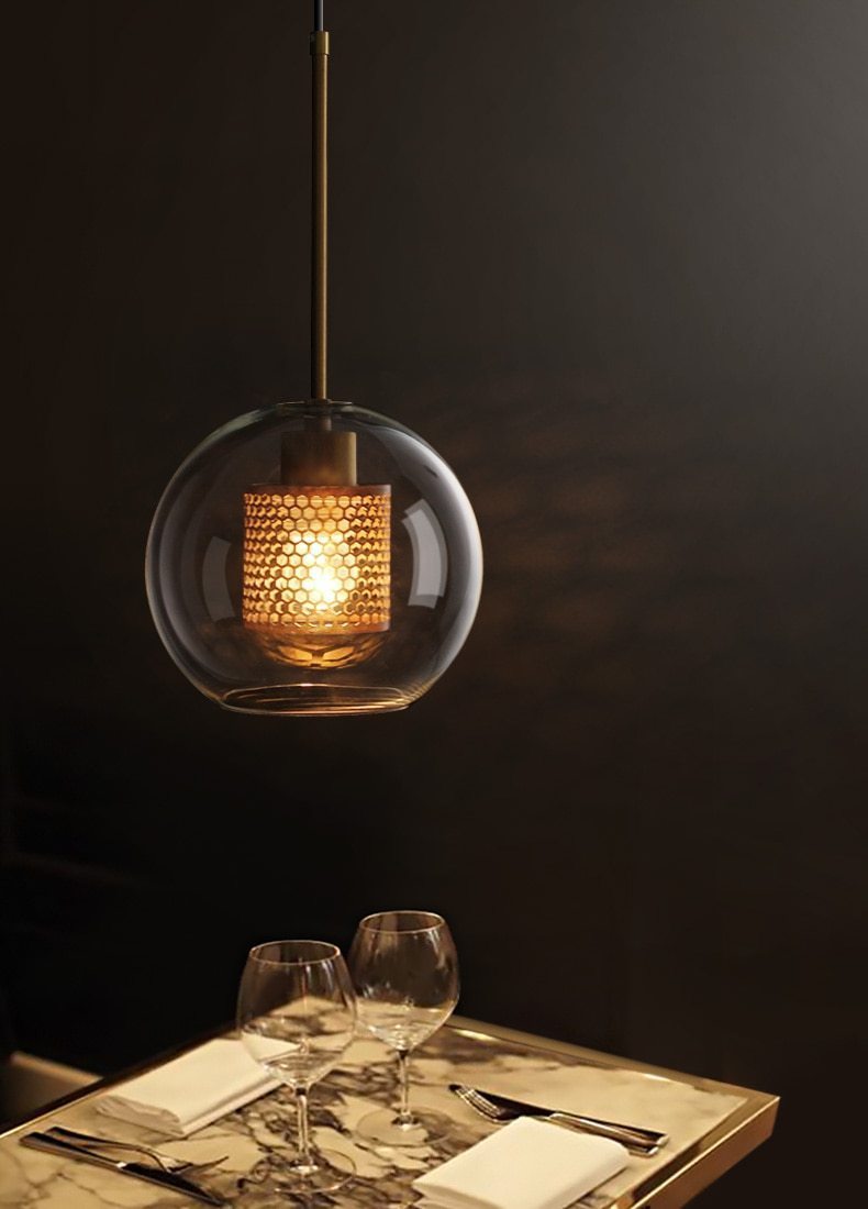 Inner Metal Transparent Pendant Light - Nordic Side - 