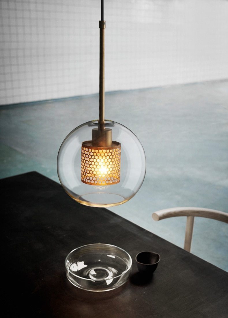 Inner Metal Transparent Pendant Light - Nordic Side - 