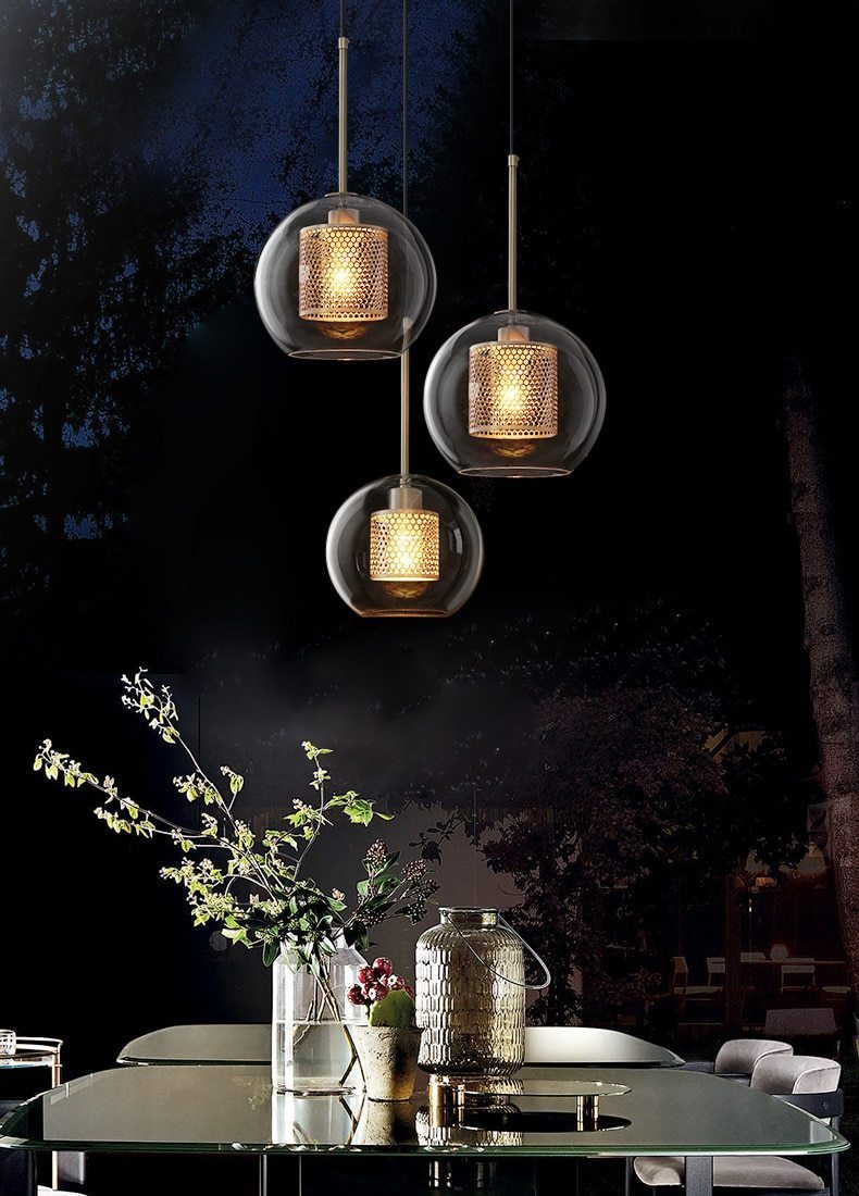 Inner Metal Transparent Pendant Light - Nordic Side - 