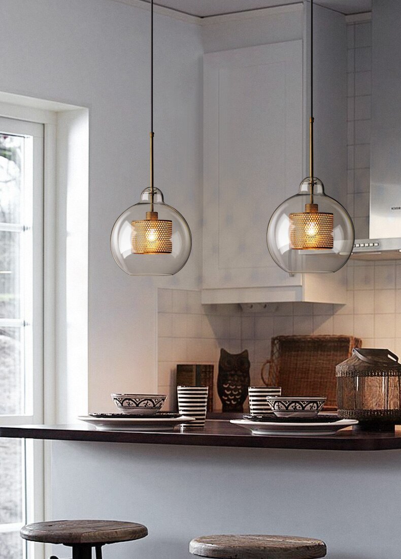 Inner Metal Transparent Pendant Light - Nordic Side - 