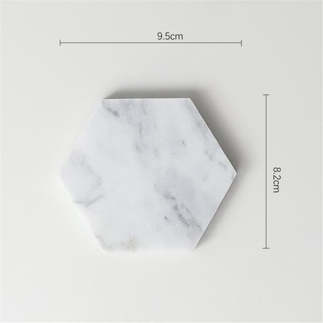 Minimalist Marble Pattern Office Table Storage Plate