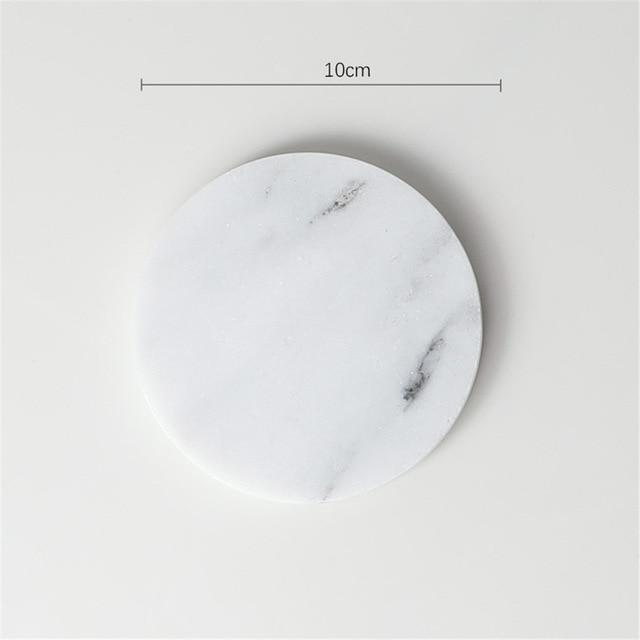 Minimalist Marble Pattern Office Table Storage Plate