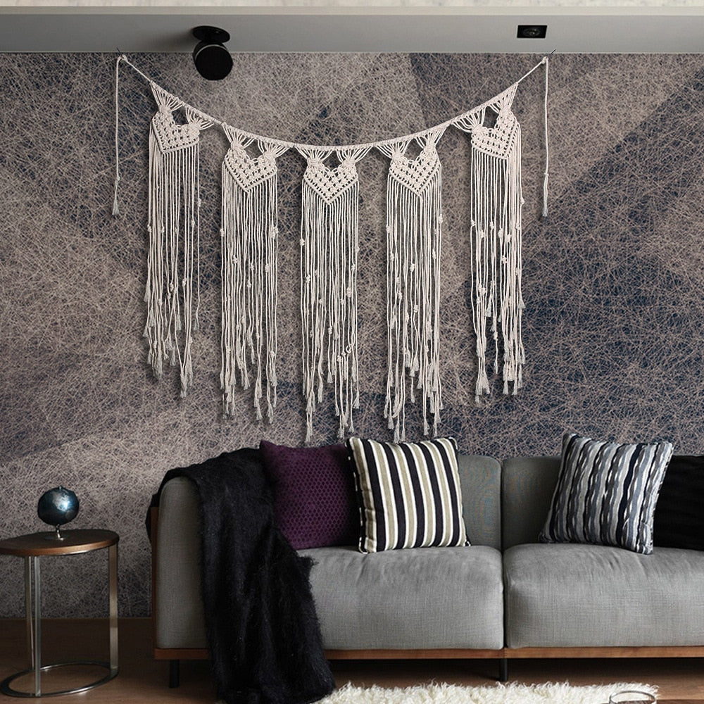 Bohemian Macrame Woven Tapestry