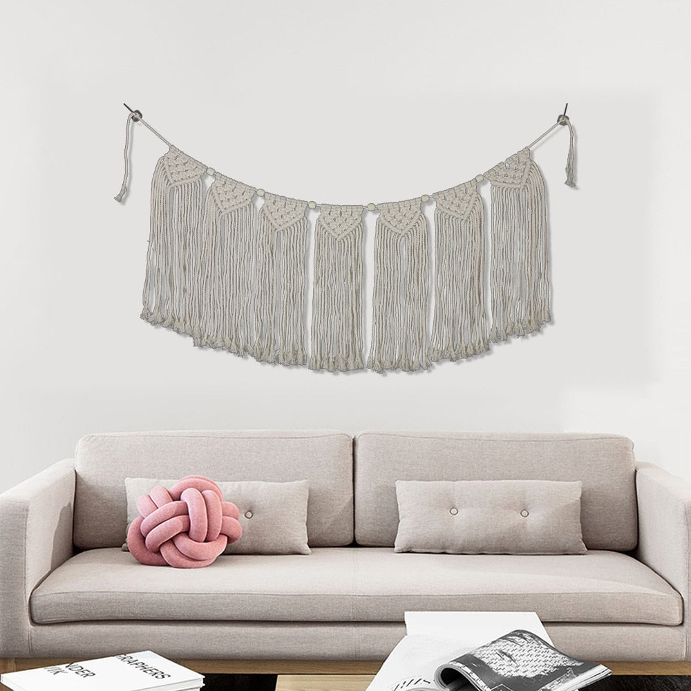 Bohemian Macrame Woven Tapestry