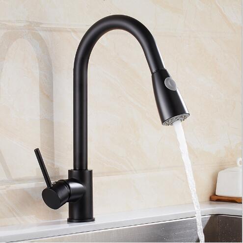 Anton - Retractable Kitchen Faucet - Nordic Side - 02-05, bathroom, bathroom-collection, bathroom-faucet, fab-faucets, faucet, feed-cl0-over-80-dollars, kitchen, kitchen-faucet, modern, moder