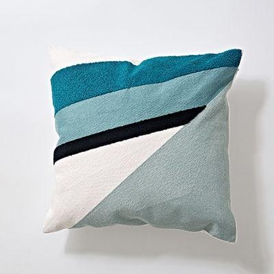 Cool Colored Embroidery Cushion - Nordic Side - 