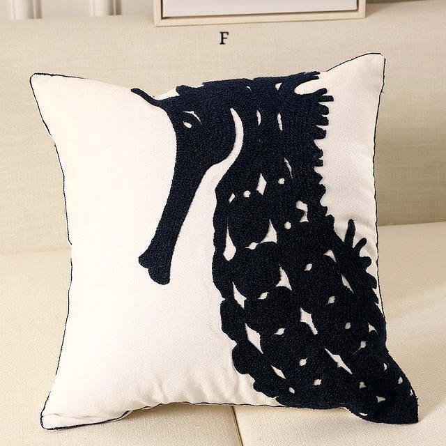 Embroidered Geometric Cushions - Nordic Side - 