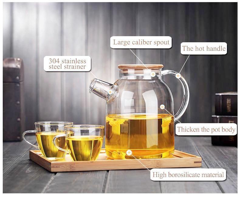 Transparent Glass Teapot - Nordic Side - 