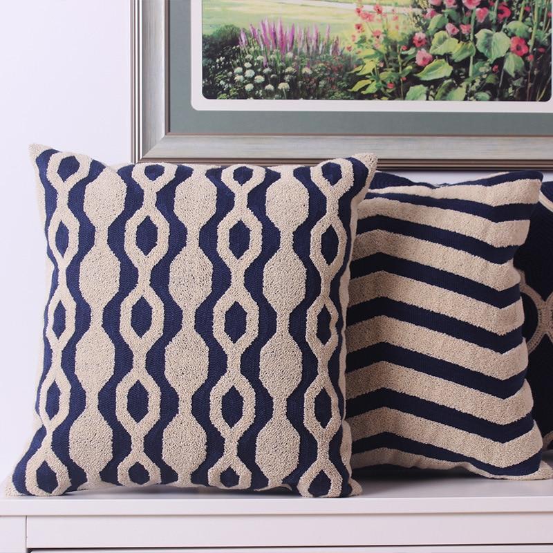 Classic Pattern Embroidered Cushion - Nordic Side - 