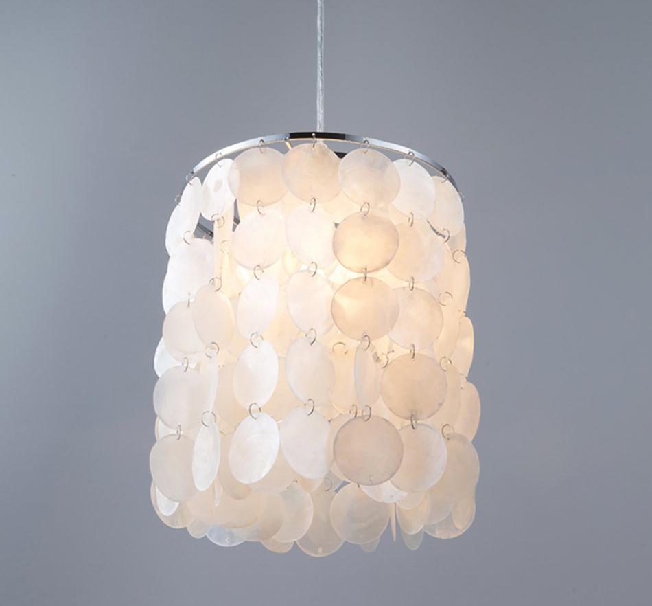 Modern White Natural Seashell Pendant Lights - Nordic Side - 