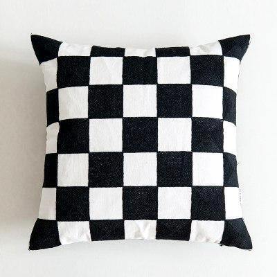 Geometric Black & White Pattern Cushions - Nordic Side - 