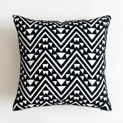 Geometric Black & White Pattern Cushions - Nordic Side - 