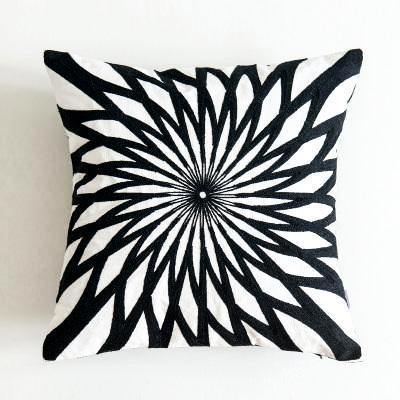 Geometric Black & White Pattern Cushions - Nordic Side - 