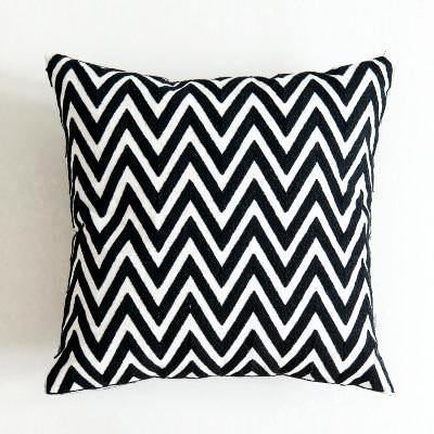 Geometric Black & White Pattern Cushions - Nordic Side - 