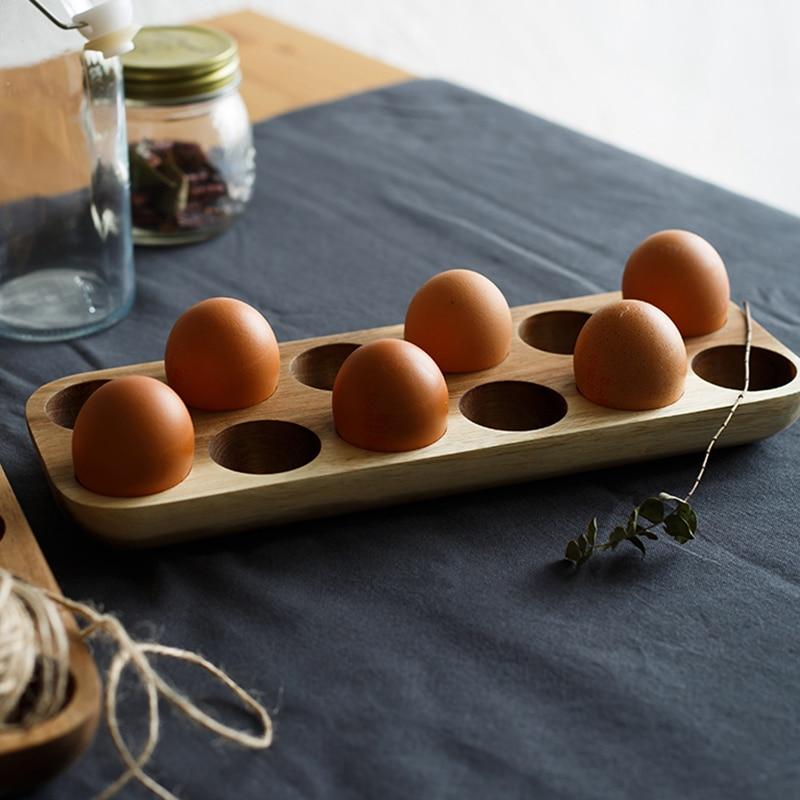 Wooden Egg Storage Box Organizer