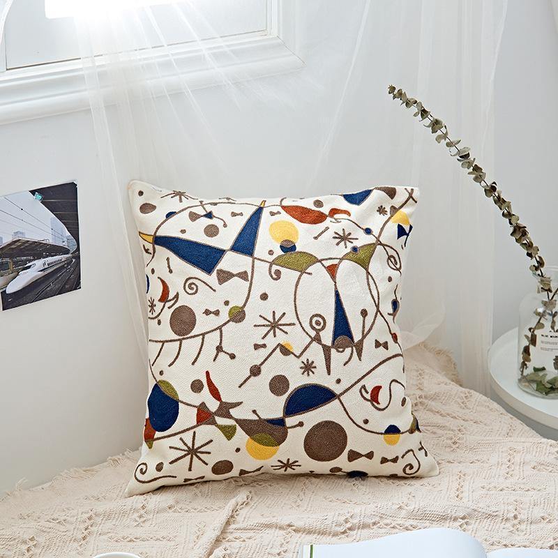 Black & White Embroidery Cushions - Nordic Side - 