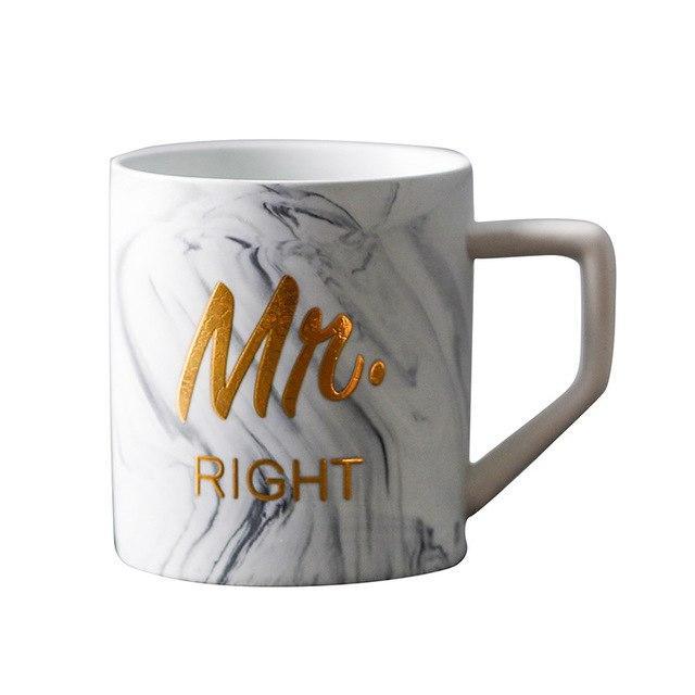 Marble Bronzing Mr&Mrs Mug - Nordic Side - 