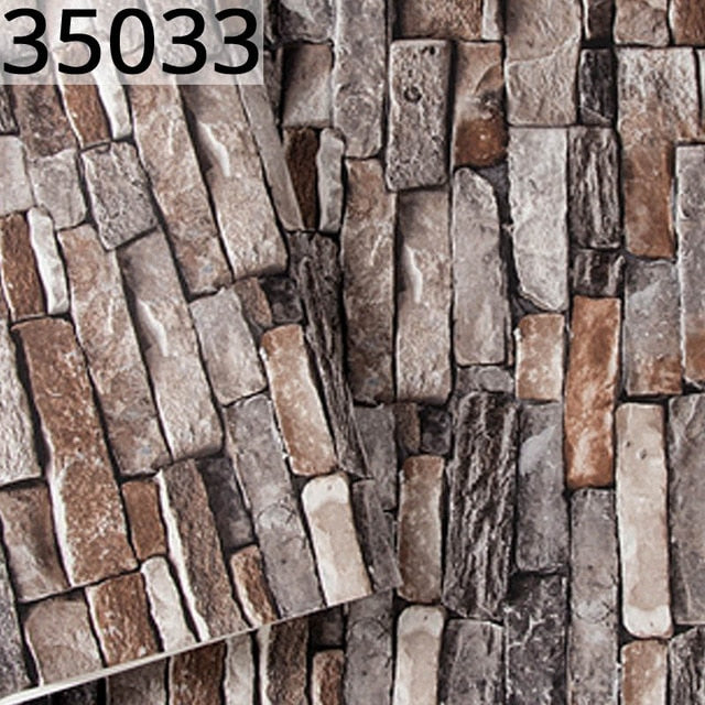 Vintage Stone 3D Brick Wallpaper