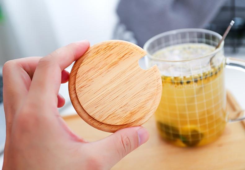 Simple Grid Glass Cup - Nordic Side - 