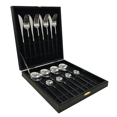 16 Pieces Metal Cutlery Set with Gift Box - Nordic Side - 