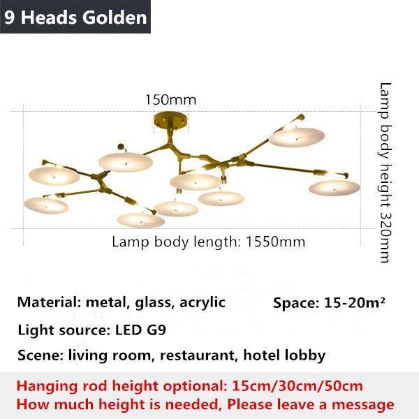 Lotus Leaf Metal Chandelier - Nordic Side - 