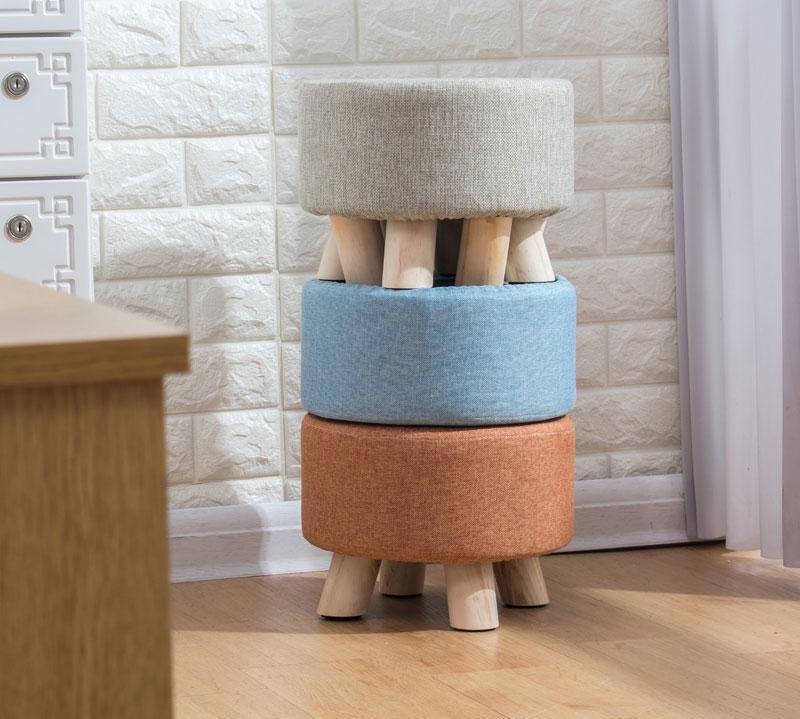 Modern Nordic Round Footstool