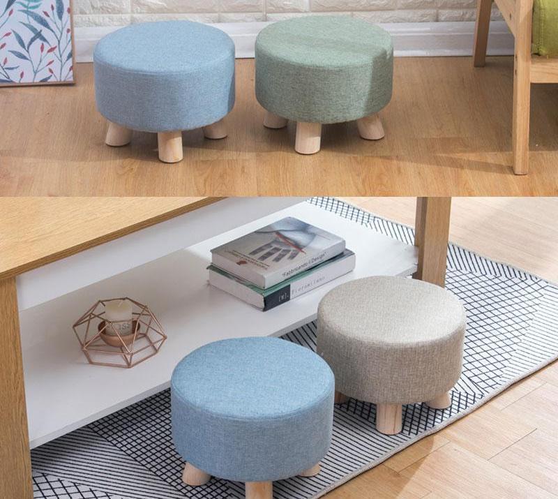 Modern Nordic Round Footstool