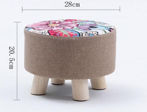 Huo - Modern Nordic Round Footstool - Nordic Side - 01-07