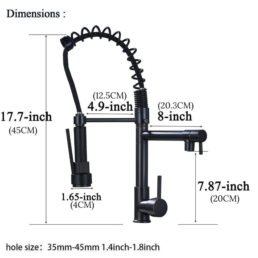 Carylon - LED Kitchen Spring Deck Mounted Faucet - Nordic Side - 03-19