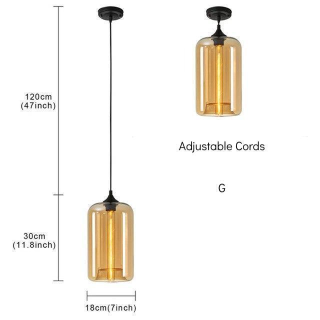 Transparent Colourful Pendant Light - Nordic Side - 