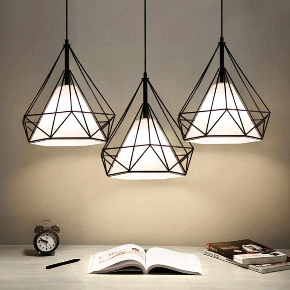 Modern Geometric Iron Pendant Light - Nordic Side - 