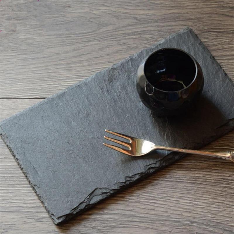 Natural Slate Square Plates - Nordic Side - 