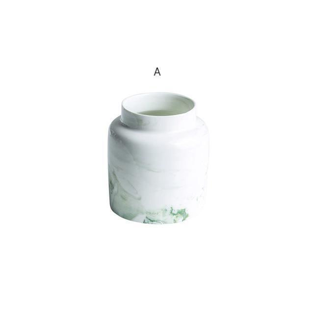 Coloured Marble Ceramic Mini Pot - Nordic Side - 