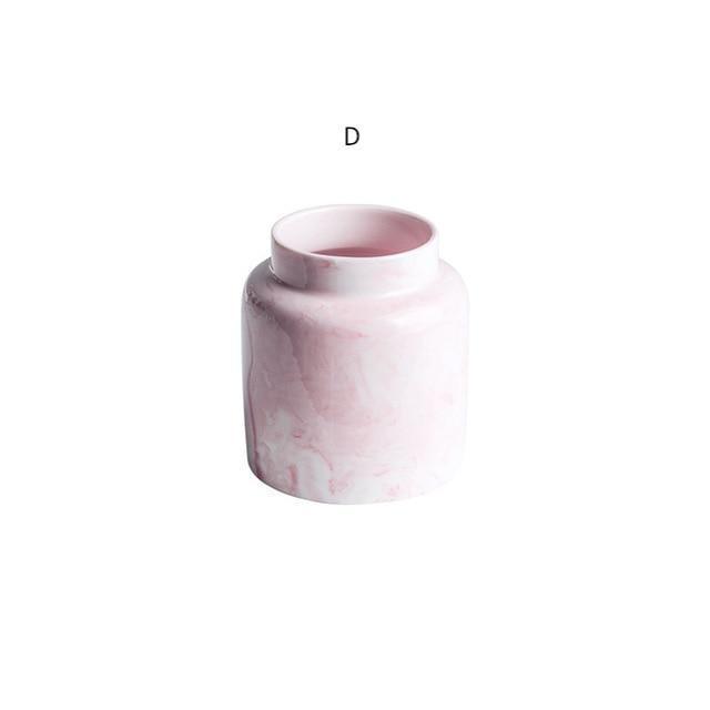 Coloured Marble Ceramic Mini Pot - Nordic Side - 