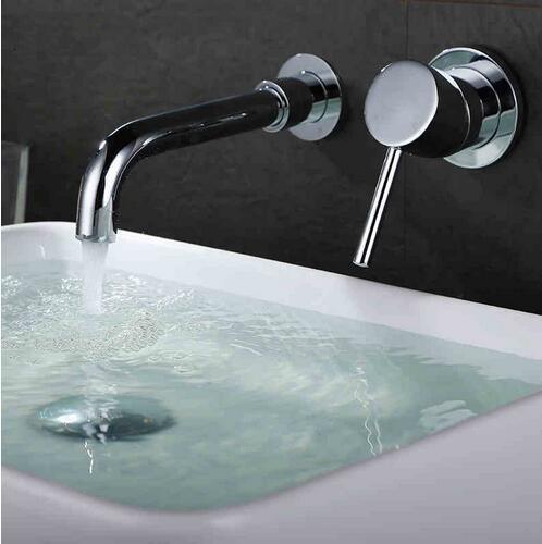 Modern Brass Wall Mounted Faucet - Nordic Side - 12-12, bathroom, bathroom-collection, bathroom-faucet, fab-faucets, faucet, feed-cl0-over-80-dollars, kitchen, kitchen-faucet, modern, renovat