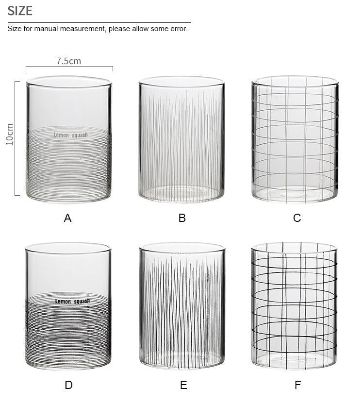 Grid Glass Cup - Nordic Side - 